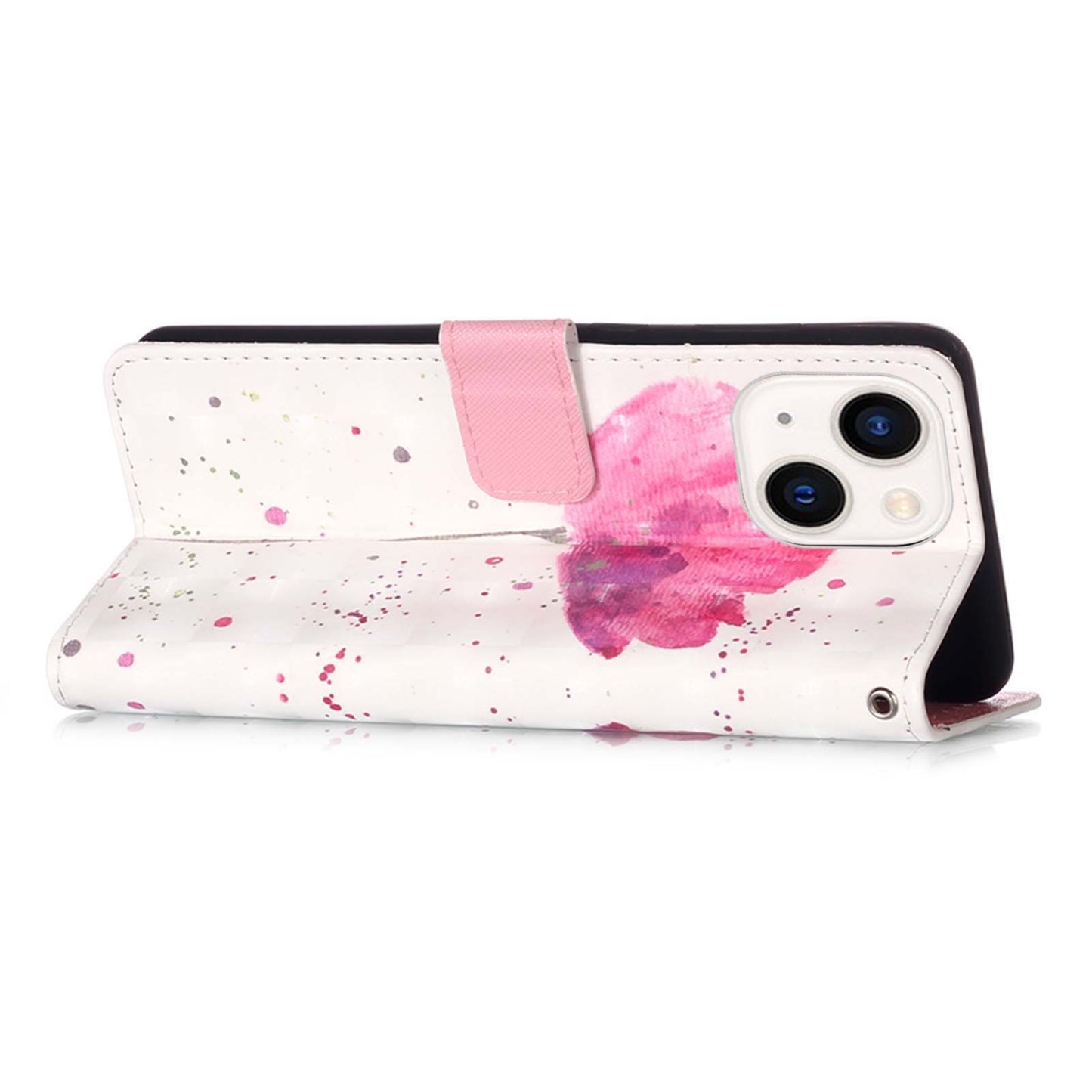 ELECTROPRIME For iPhone 15 3D Painting Horizontal Flip Leather Phone Case(Flower)