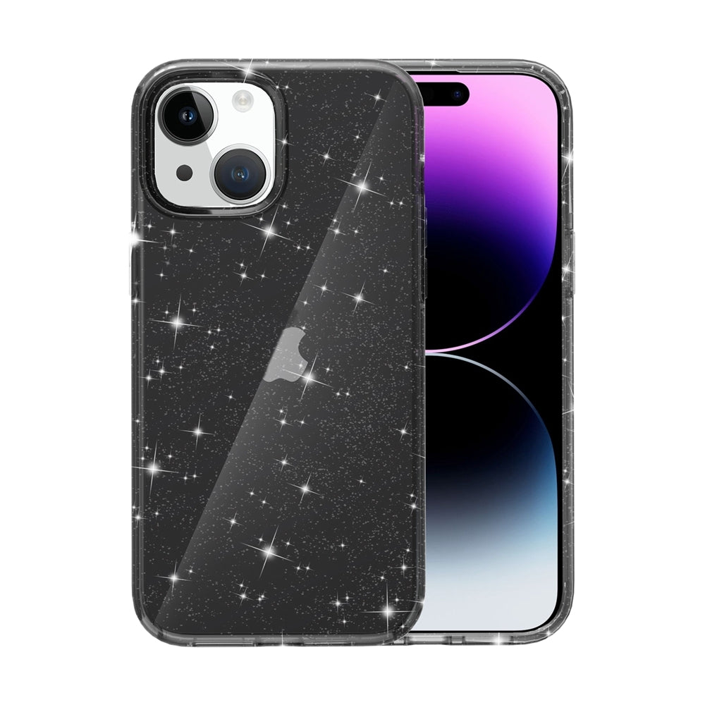 ELECTROPRIME For iPhone 15 Plus Shockproof Terminator Glitter Powder Phone Case(Black)