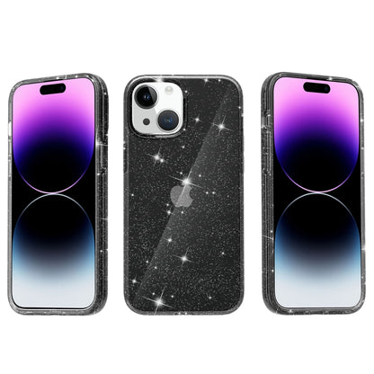 ELECTROPRIME For iPhone 15 Plus Shockproof Terminator Glitter Powder Phone Case(Black)