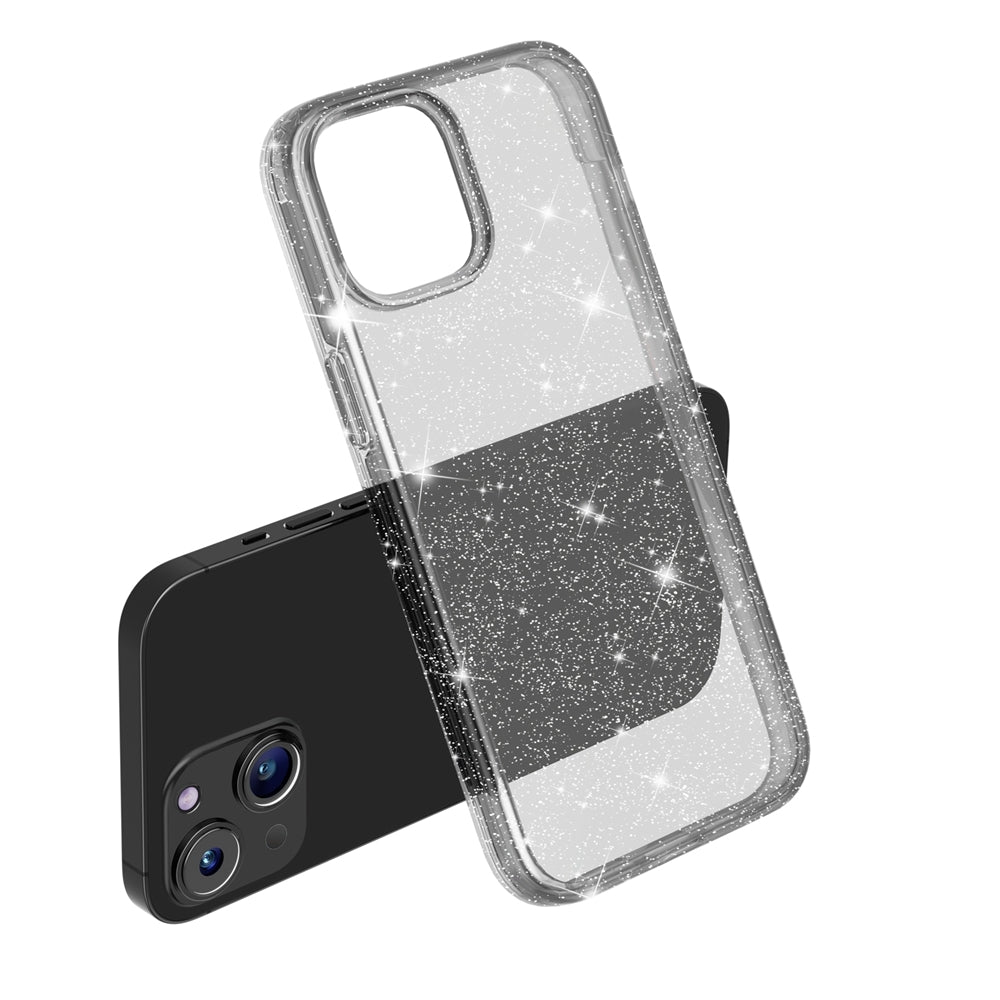 ELECTROPRIME For iPhone 15 Plus Shockproof Terminator Glitter Powder Phone Case(Black)