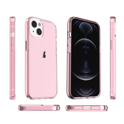 ELECTROPRIME For iPhone 15 Plus Shockproof Terminator Transparent Phone Case(Pink)