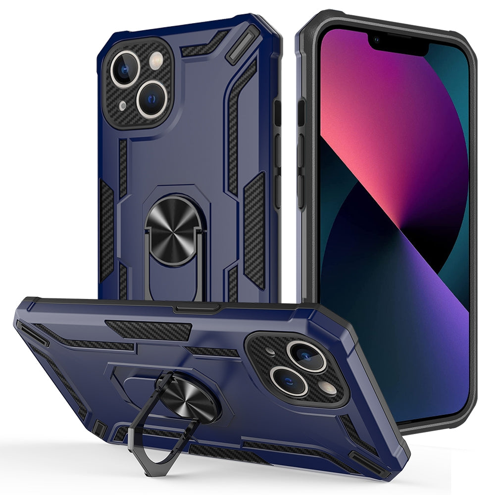 ELECTROPRIME For iPhone 15 Warship Armor 2 in 1 Shockproof Phone Case(Royal Blue)