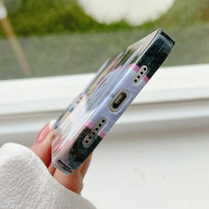 ELECTROPRIME For iPhone 15 Painted Pattern PC Phone Case(Bunny Hug)