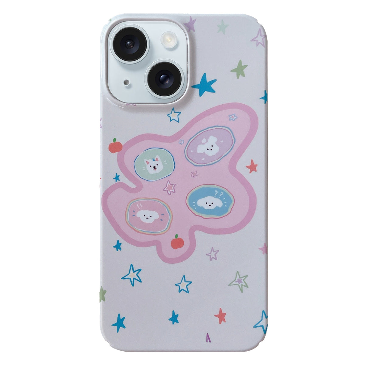ELECTROPRIME For iPhone 15 Painted Pattern PC Phone Case(Starry Dogs)