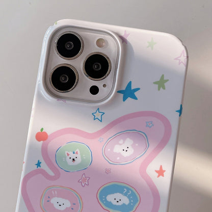 ELECTROPRIME For iPhone 15 Painted Pattern PC Phone Case(Starry Dogs)