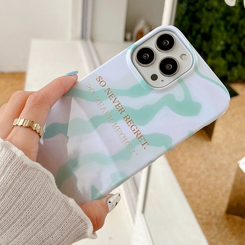 ELECTROPRIME For iPhone 15 Painted Pattern PC Phone Case(Matcha Green)