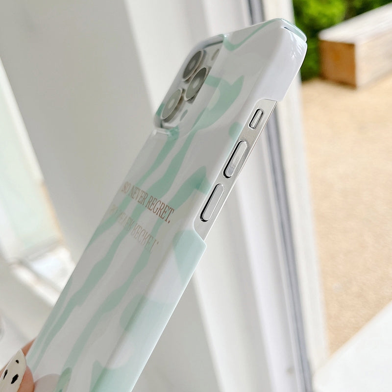 ELECTROPRIME For iPhone 15 Painted Pattern PC Phone Case(Matcha Green)