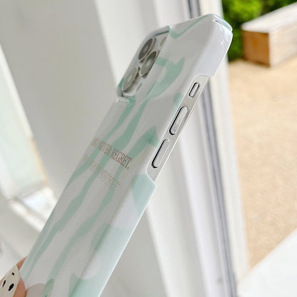 ELECTROPRIME For iPhone 15 Painted Pattern PC Phone Case(Matcha Green)
