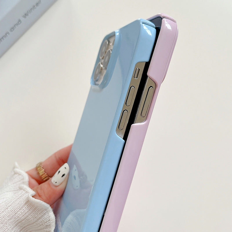 ELECTROPRIME For iPhone 15 Painted Pattern PC Phone Case(Pink)
