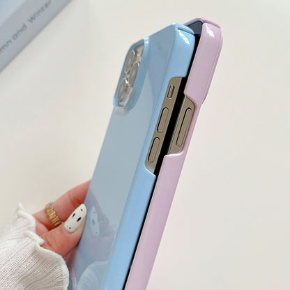 ELECTROPRIME For iPhone 15 Painted Pattern PC Phone Case(Blue)