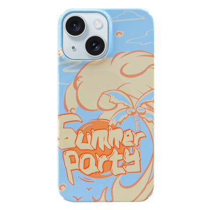 ELECTROPRIME For iPhone 15 Painted Pattern PC Phone Case(Summer Party)