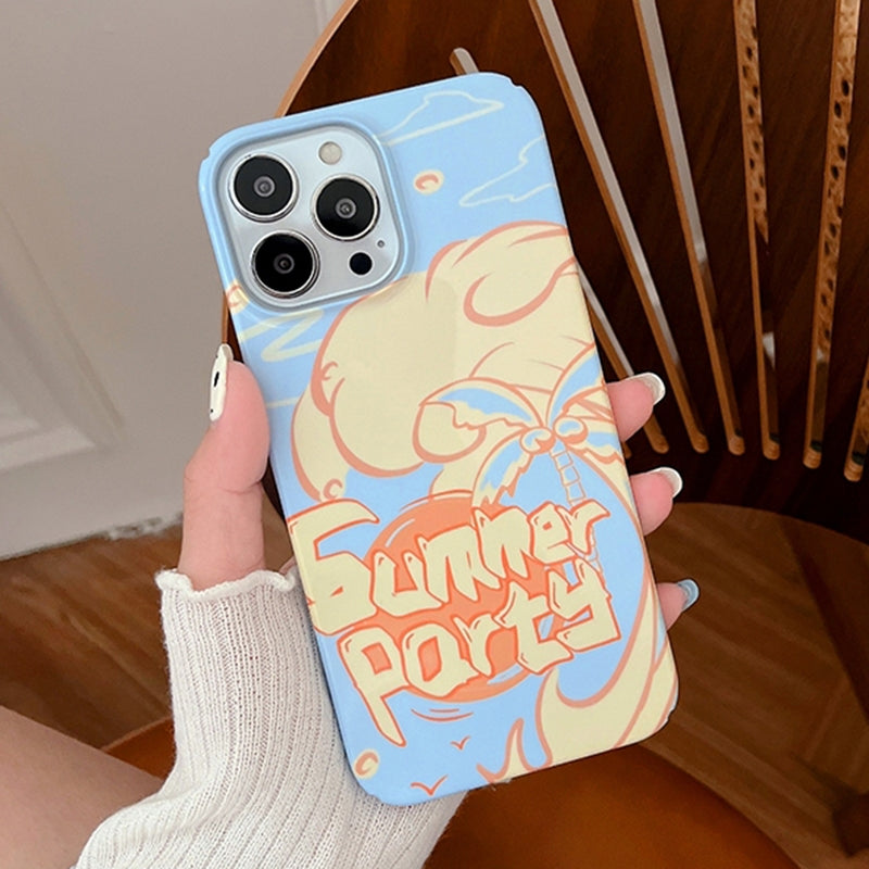ELECTROPRIME For iPhone 15 Painted Pattern PC Phone Case(Summer Party)