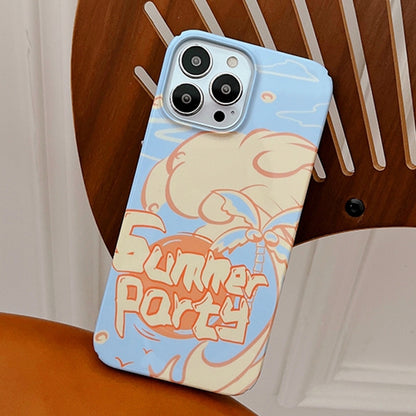 ELECTROPRIME For iPhone 15 Painted Pattern PC Phone Case(Summer Party)
