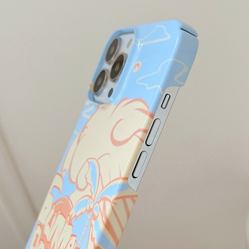 ELECTROPRIME For iPhone 15 Painted Pattern PC Phone Case(Summer Party)