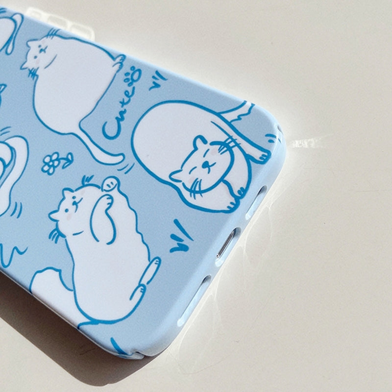 ELECTROPRIME For iPhone 15 Painted Pattern PC Phone Case(Funny Cat)