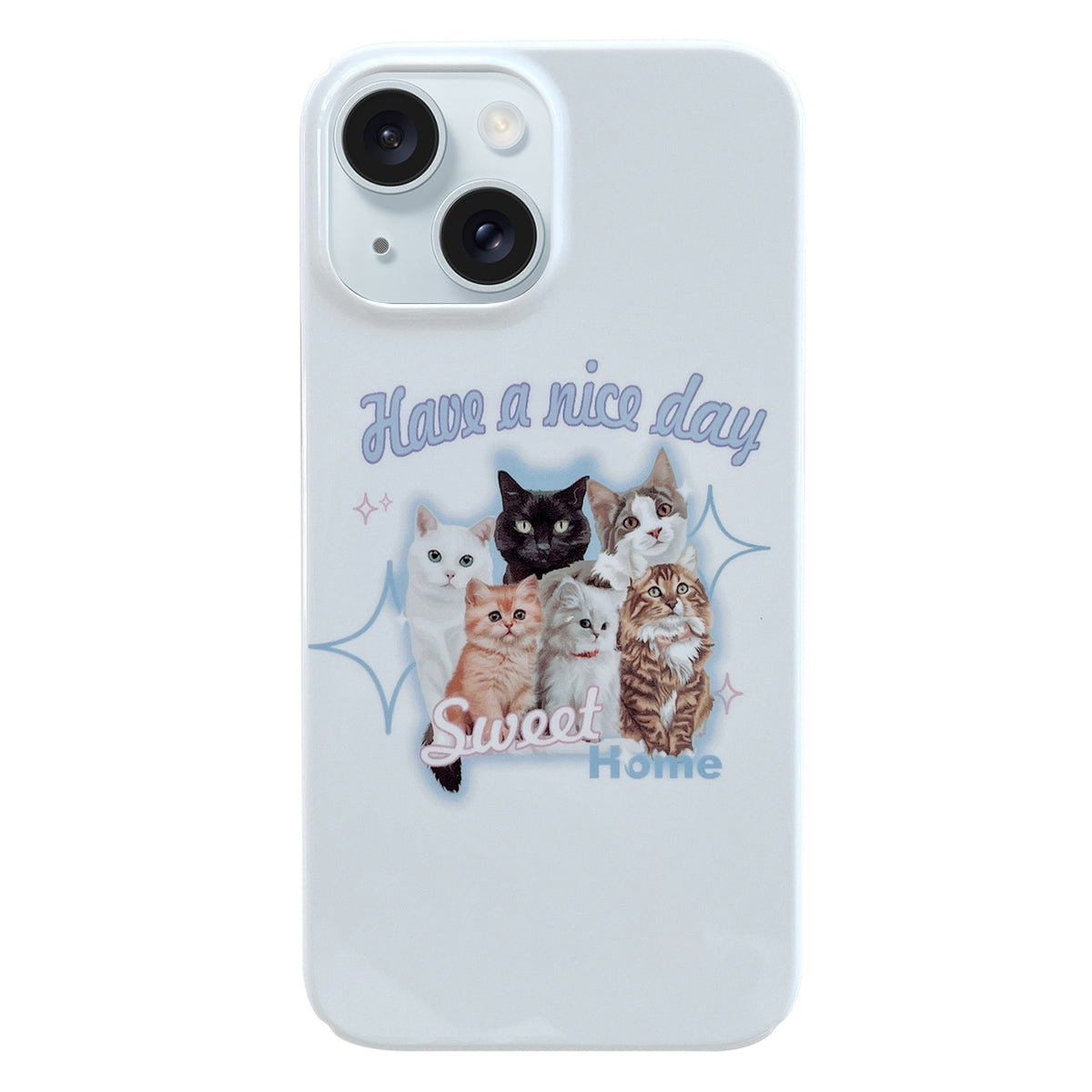 ELECTROPRIME For iPhone 15 Painted Pattern PC Phone Case(SWEET Cats)