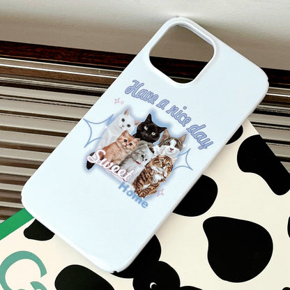 ELECTROPRIME For iPhone 15 Painted Pattern PC Phone Case(SWEET Cats)