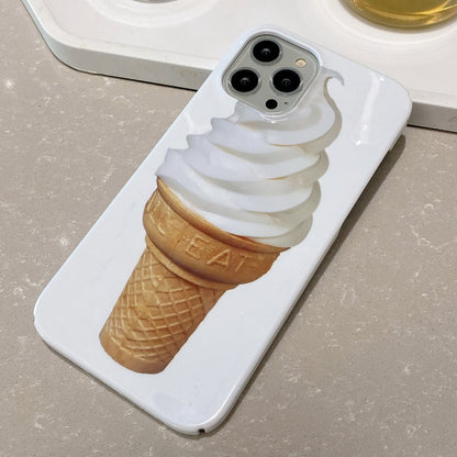 ELECTROPRIME For iPhone 15 Painted Pattern PC Phone Case(Ice Cream)