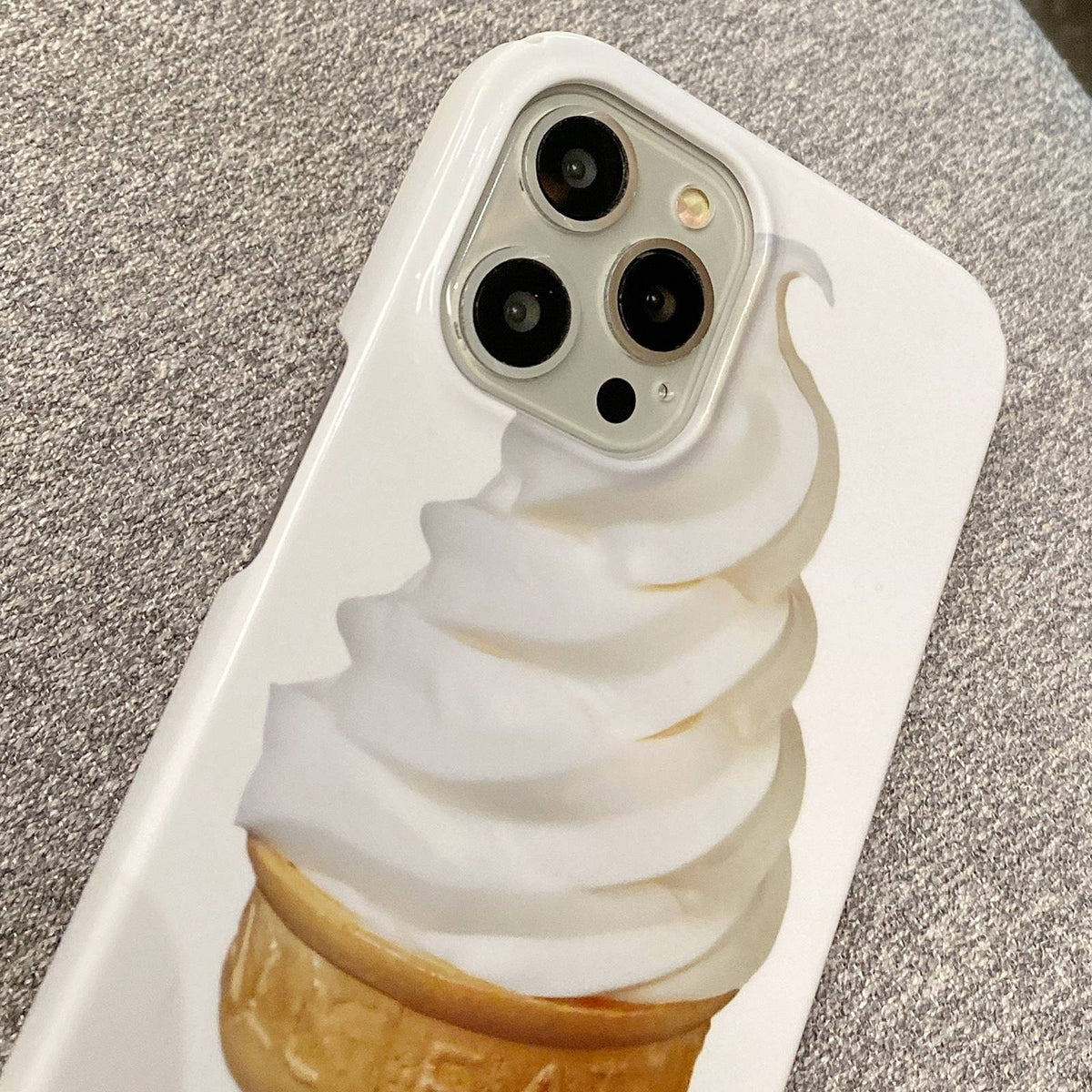 ELECTROPRIME For iPhone 15 Painted Pattern PC Phone Case(Ice Cream)