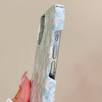 ELECTROPRIME For iPhone 15 Painted Pattern PC Phone Case(Tulip Bunny)