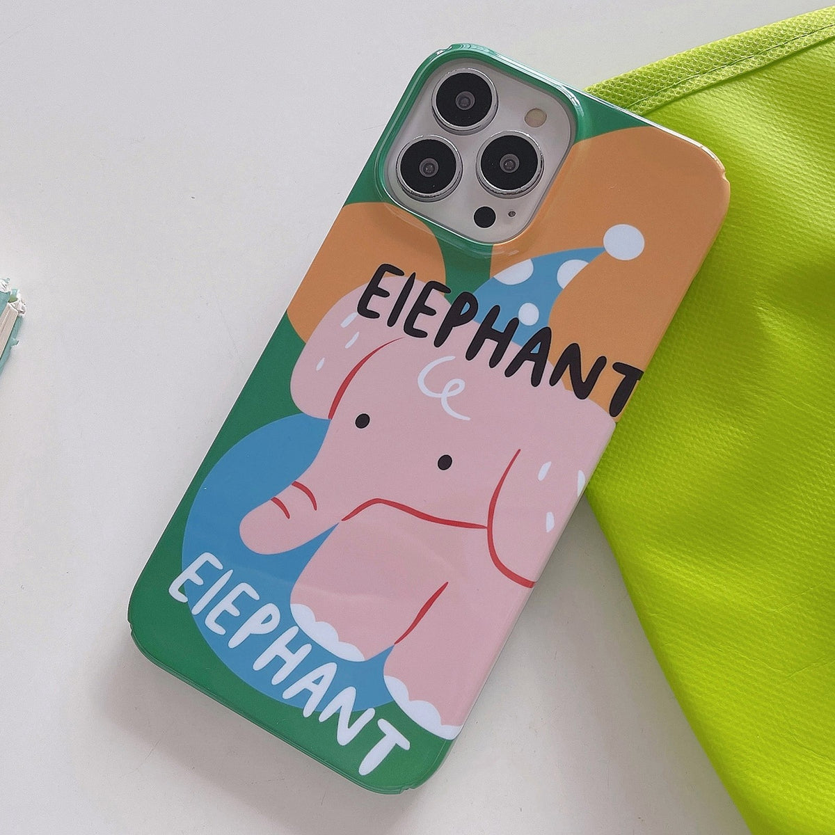 ELECTROPRIME For iPhone 15 Painted Pattern PC Phone Case(Elephant)