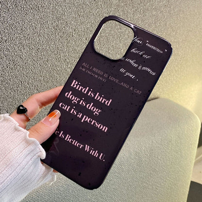 ELECTROPRIME For iPhone 15 Painted Pattern PC Phone Case(Alphabet Black)