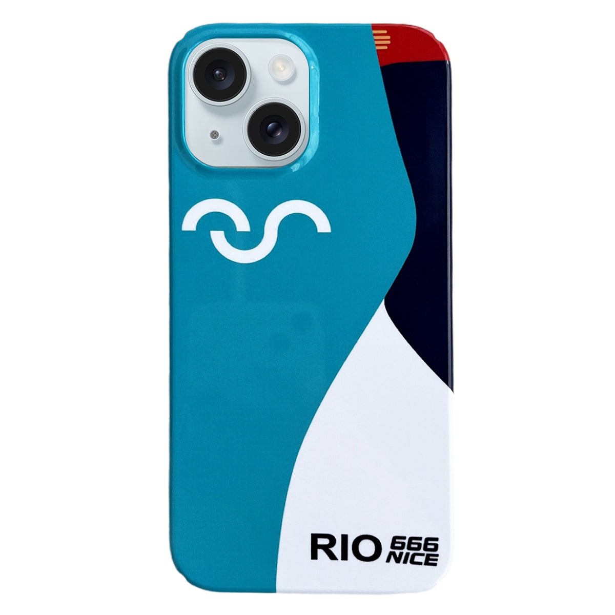 ELECTROPRIME For iPhone 15 Painted Pattern PC Phone Case(Contrasting Blue)
