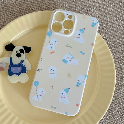 ELECTROPRIME For iPhone 15 Painted Pattern PC Phone Case(Milk Yellow Dog)