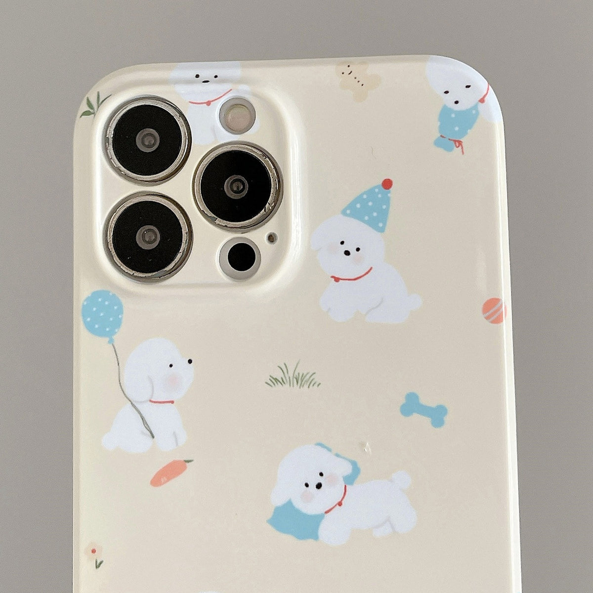 ELECTROPRIME For iPhone 15 Painted Pattern PC Phone Case(Milk Yellow Dog)