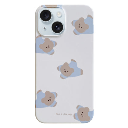 ELECTROPRIME For iPhone 15 Painted Pattern PC Phone Case(Papa Bear)