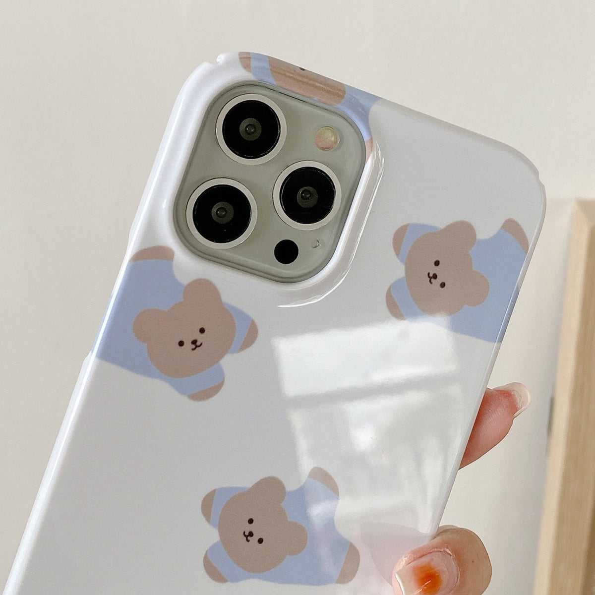 ELECTROPRIME For iPhone 15 Painted Pattern PC Phone Case(Papa Bear)