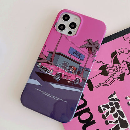 ELECTROPRIME For iPhone 15 Painted Pattern PC Phone Case(Sweet Cool Girl)