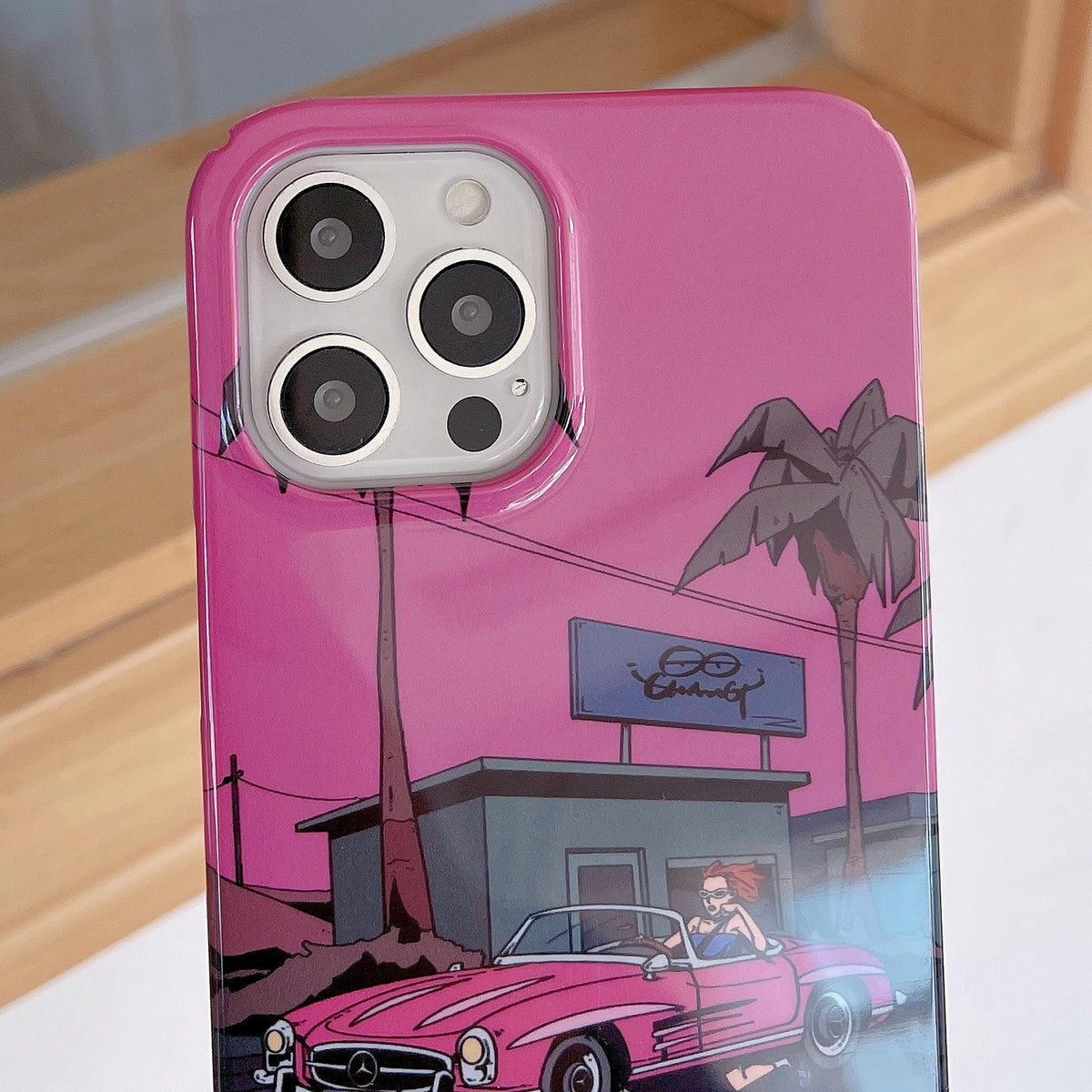 ELECTROPRIME For iPhone 15 Painted Pattern PC Phone Case(Sweet Cool Girl)