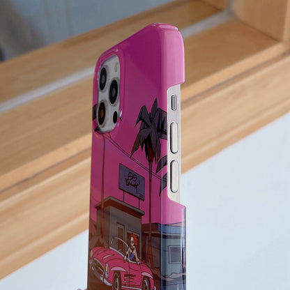 ELECTROPRIME For iPhone 15 Painted Pattern PC Phone Case(Sweet Cool Girl)