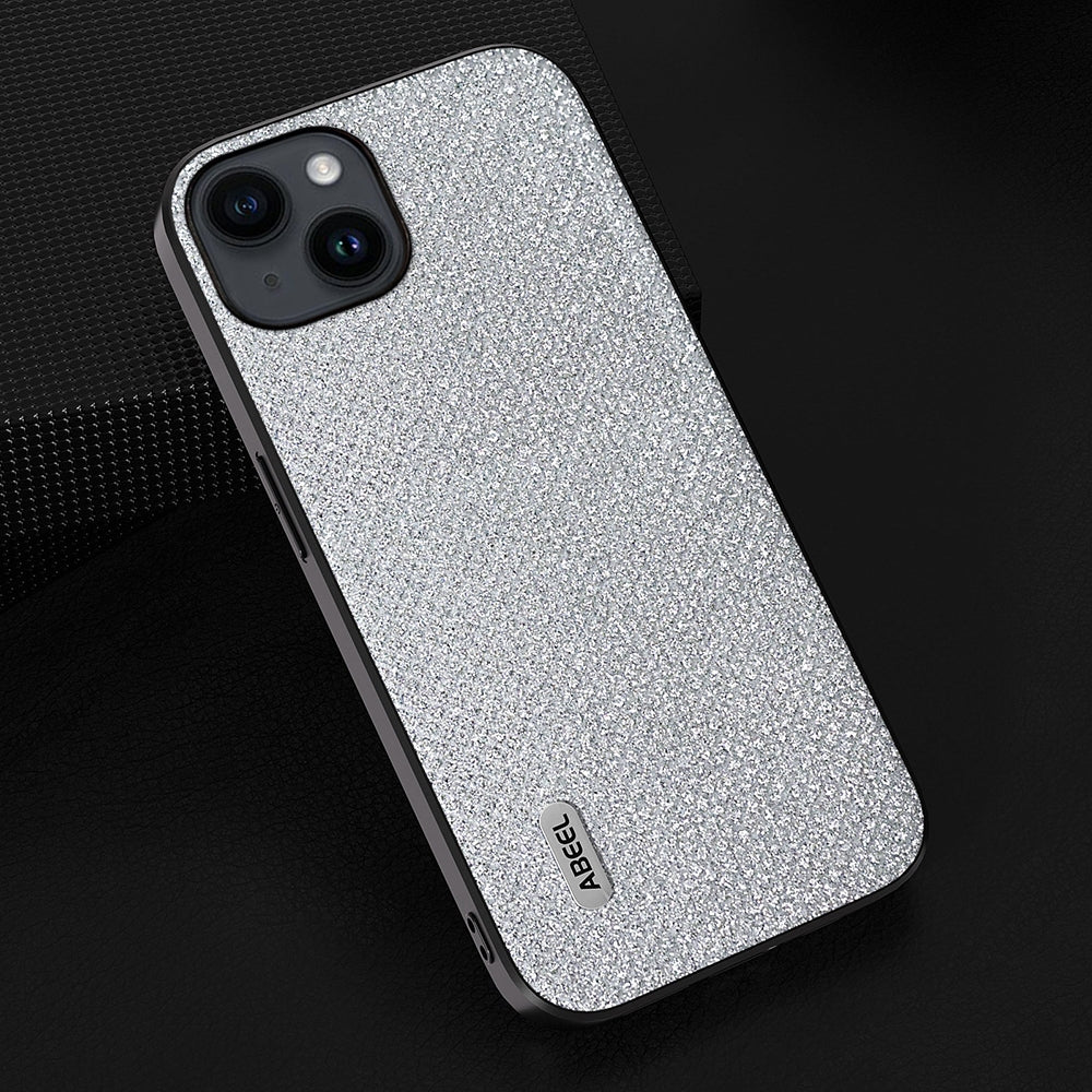 ELECTROPRIME For iPhone 15 ABEEL Diamond Black Edge Phone Case(Jewel Silver)