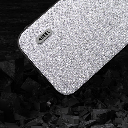 ELECTROPRIME For iPhone 15 ABEEL Diamond Black Edge Phone Case(Jewel Silver)