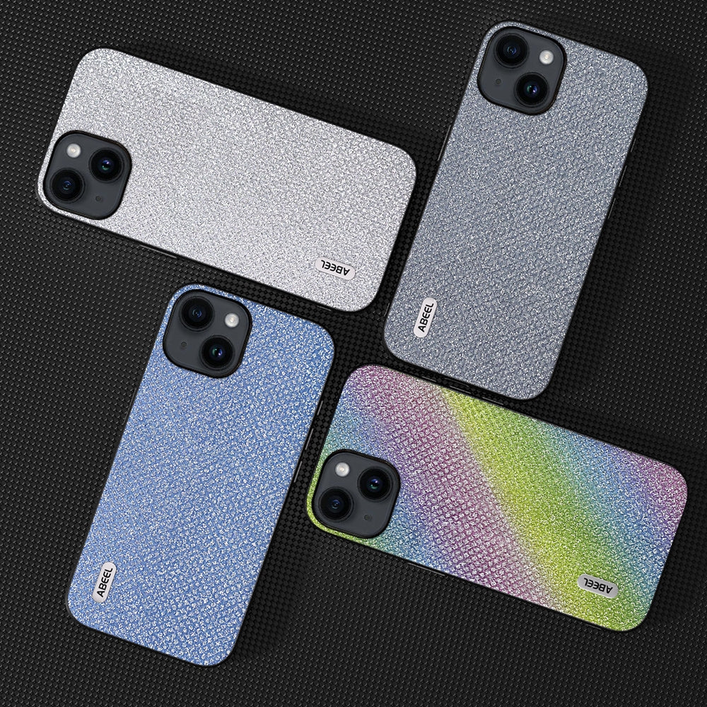 ELECTROPRIME For iPhone 15 ABEEL Diamond Black Edge Phone Case(Rainbow Diamond)