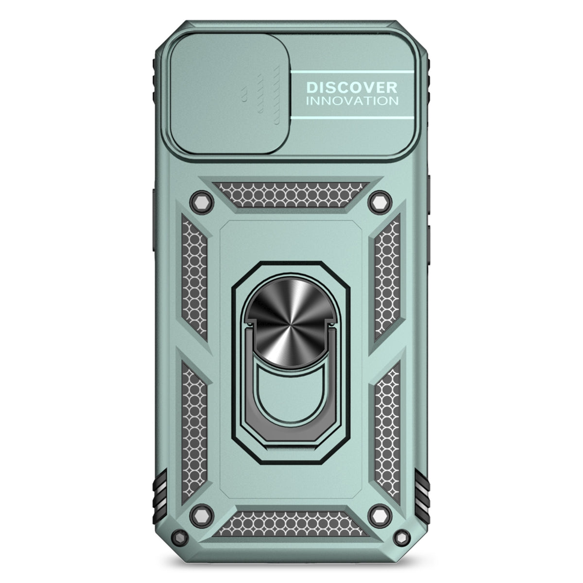 ELECTROPRIME For iPhone 15 Plus Sliding Camshield Holder Phone Case(Dark Green)