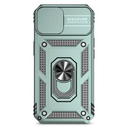 ELECTROPRIME For iPhone 15 Plus Sliding Camshield Holder Phone Case(Dark Green)
