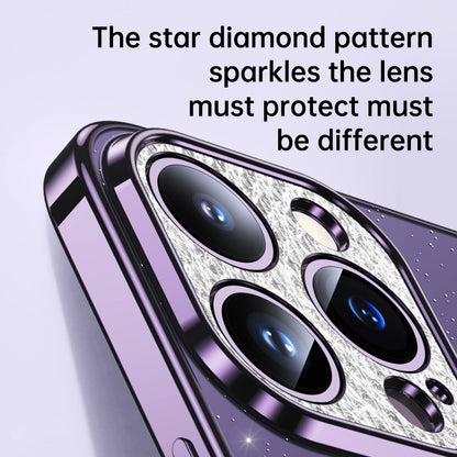 ELECTROPRIME For iPhone 15 Plus SULADA Electroplated Transparent Glittery TPU Phone Case(Blue)