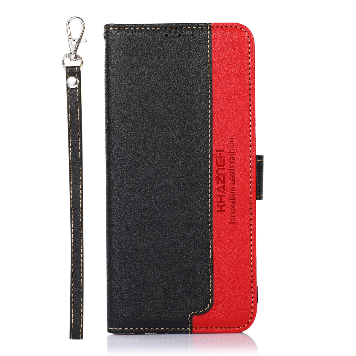 ELECTROPRIME For iPhone 15 Plus KHAZNEH Litchi Texture Leather RFID Phone Case(Black)