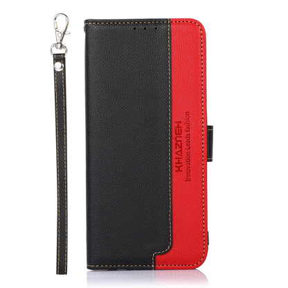 ELECTROPRIME For iPhone 15 Plus KHAZNEH Litchi Texture Leather RFID Phone Case(Black)
