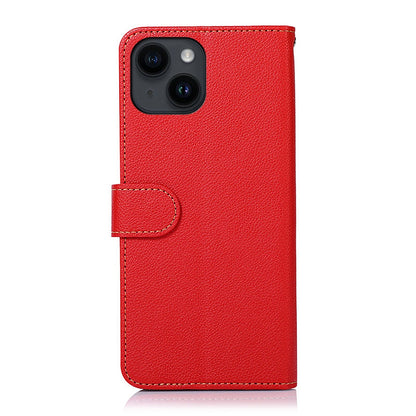 ELECTROPRIME For iPhone 15 KHAZNEH Litchi Texture Leather RFID Phone Case(Red)