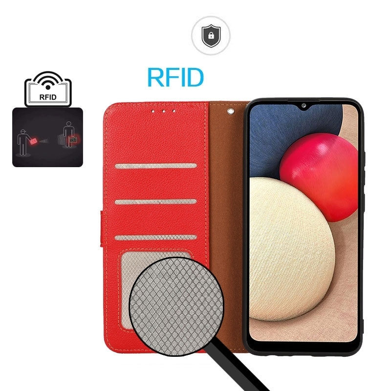 ELECTROPRIME For iPhone 15 KHAZNEH Litchi Texture Leather RFID Phone Case(Red)