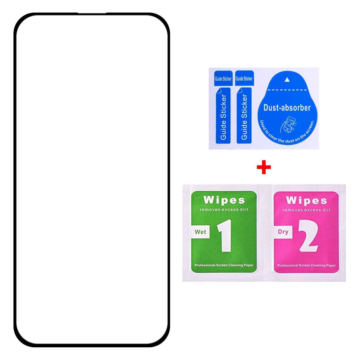 ELECTROPRIME For iPhone 15 Plus Full Glue Screen Tempered Glass Film