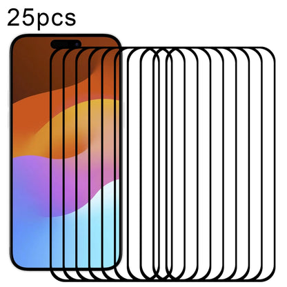 ELECTROPRIME For iPhone 15 Plus 25pcs Full Glue Screen Tempered Glass Film