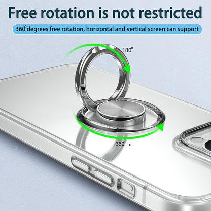 ELECTROPRIME For iPhone 15 Plus Ring Holder TPU Phone Case(Transparent)