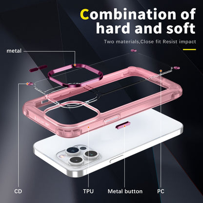 ELECTROPRIME For iPhone 15 Plus Skin Feel TPU + PC Phone Case(Transparent Pink)