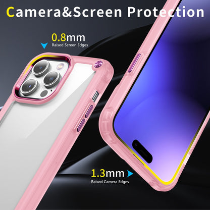 ELECTROPRIME For iPhone 15 Plus Skin Feel TPU + PC Phone Case(Transparent Pink)