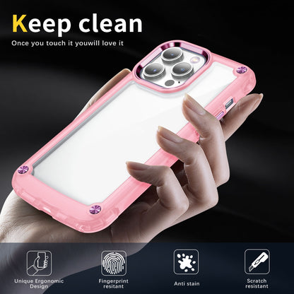 ELECTROPRIME For iPhone 15 Plus Skin Feel TPU + PC Phone Case(Transparent Pink)